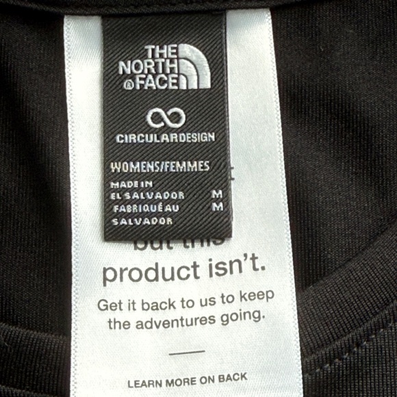 The North Face Flash Dry Black Short Sleeve Tee White Logo Size Medium - Picture 5 of 11
